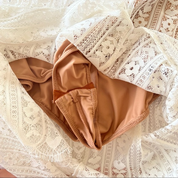 For Love and Lemons Dakota Lace Midi Dress in White - Picture 10 of 13